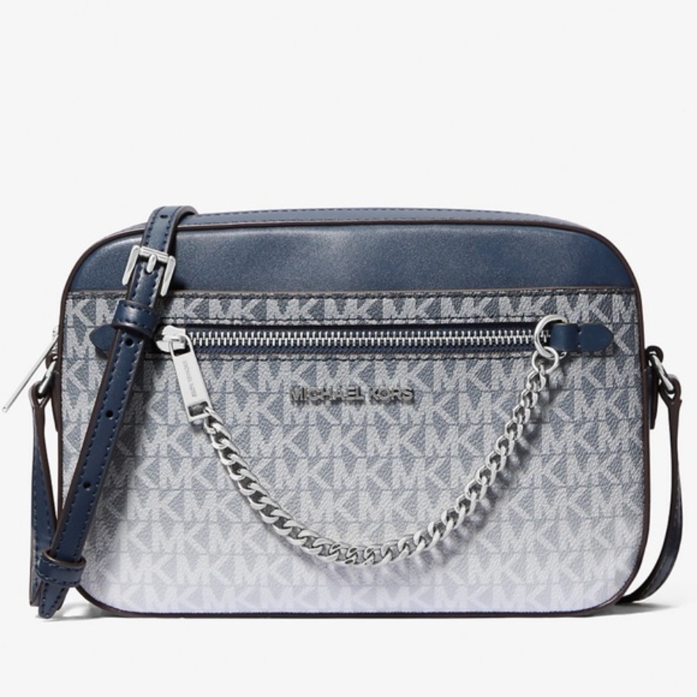 Michael Kors Jet Set Large Ombré Signature Logo EW Crossbody Body
Navy 
NWT